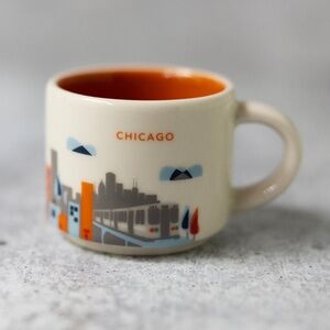 Starbucks You Are Here Chicago mini espresso demitasse mug ornament 2016